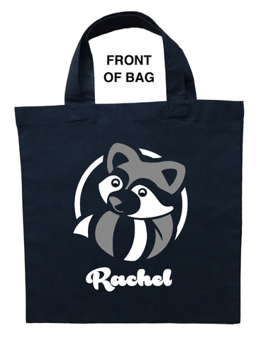 Raccoon Trick or Treat Bag, Raccoon Halloween Bag, Raccoon Loot Bag, Raccoon Candy Bag, Custom Raccoon Halloween Bag