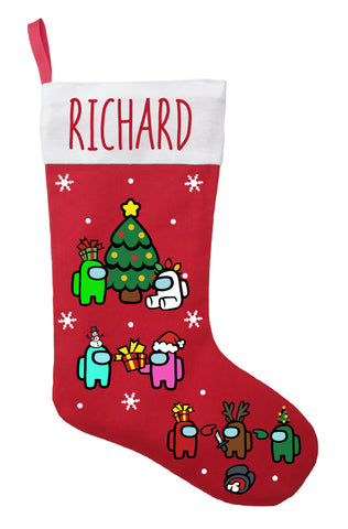 Among Us Christmas Stocking, Among Us Stocking, Imposters Christmas Stocking, Imposters Stocking