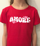 Amore Valentines Day Shirt, Amore Shirt for Girls, Amore Shirt, Amore Gift for Girls, Amore Gift