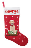 Yellow Labrador Christmas Stocking, Yellow Lab Stocking, Yellow Lab Christmas Gift