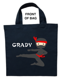 Ninja Trick or Treat Bag - Personalized Ninja Halloween Bag - Ninja Loot Bag