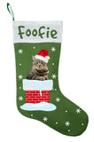 Tabby Cat Christmas Stocking, Tabby Cat Stocking, Tabby Cat Christmas Gift, Personalized Tabby Cat Stocking, Personalized Tabby Cat Gift