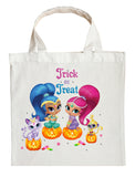 Shimmer and Shine Trick or Treat Bag - Personalized Shimmer and Shine Halloween Bag