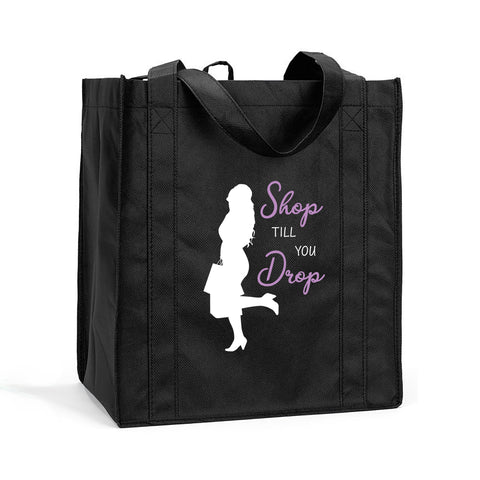 Shop Till You Drop Shopping Tote, Shop Till You Drop Reusable Bag, Shop Till You Drop Shopping Bag, Reusable Shop Till You Drop Bag