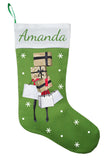 Shopaholic Christmas Stocking, Personalized Shopaholic Stocking, Shopaholic Christmas Gift
