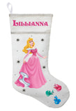 Sleeping Beauty Christmas Stocking, Aurora Stocking, Aurora Christmas Stocking, Personalized and Hand Made Aurora Christmas Stocking