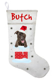 Staffordshire Terrier Christmas Stocking, Staffordshire Terrier Stocking, Personalized Staffordshire Terrier Stocking, Custom Staffordshire Terrier Christmas Stocking