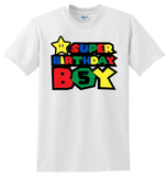 Super Birthday Boy Birthday Shirt, Personalized Super Mario Birthday Shirt
