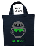 Swat Trick or Treat Bag, Personalized Swat Halloween Bag, Swat Team Loot Bag, Swat Team Bag
