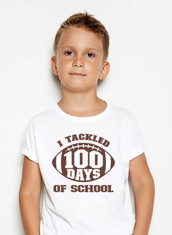 I Tackled 100 Days of School, Football 100 Day of School Shirt, Tackled 100 Days