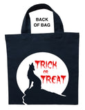 Werewolf Trick or Treat Bag, Personalized Werewolf Halloween Bag, Werewolf Loot Bag