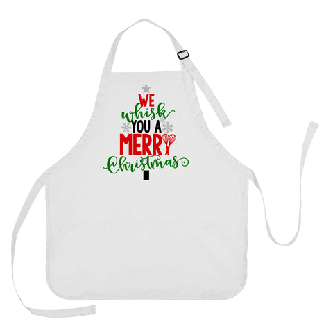 We Whisk You a Merry Christmas Apron, Christmas Cooking Apron, Christmas Baking Apron, Christmas Apron, Christmas Apron Gift