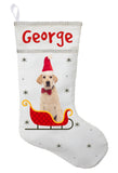 Yellow Labrador Christmas Stocking, Yellow Lab Stocking, Yellow Lab Christmas Gift