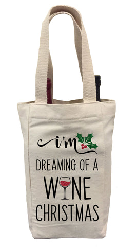 I'm Dreaming of a Wine Christmas Wine Gift Bag, Christmas Wine Gift Bag, Wine Gift Bag
