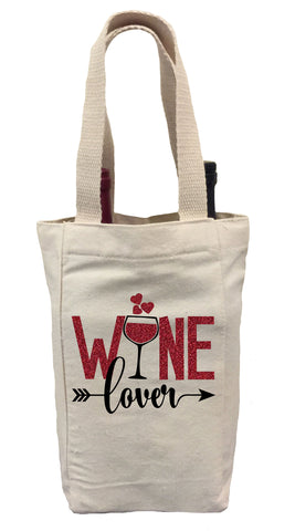 Wine Lover Tote Bag, Valentines Day Wine Bag, Wine Lover Gift Idea, Wine Lover Bag, Valentines Day Gift Wine Bag, Valentines Day Wine Gift