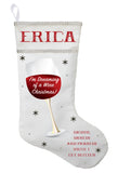 Wine Christmas Stocking - Personalized and Hand Made I'm Dreaming of a Wine Christmas Stocking