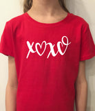 XOXO Valentines Day Shirt for Girls, XOXO T-Shirt, XOXO T-Shirt for Girls, Girls XOXO Valentines Day Shirt, Valentines Day XOXO Shirt for Girls