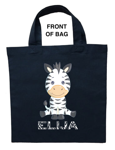 Zebra Trick or Treat Bag, Zebra Halloween Bag, Zebra Loot Bag, Zebra Candy Bag, Custom Zebra Halloween Bag